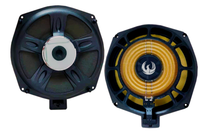 Kit subwoofer BMW cu difuzoare 8” și cabluri plug & play ﻿75W RMS/150W MAX, Phoenix Gold