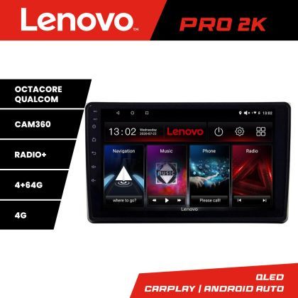 Navigatie Audi A4 B6 Lenovo Kit-050 8 core QLED 2K 4+64 360 Android Waze USB Navigatie Internet Youtube Radio
