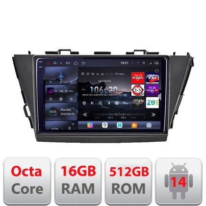 Navigatie Toyota Prius 5 Plus 2012-2020 Android radio gps internet 8 core QLED 2K 16+512 360 Edotec