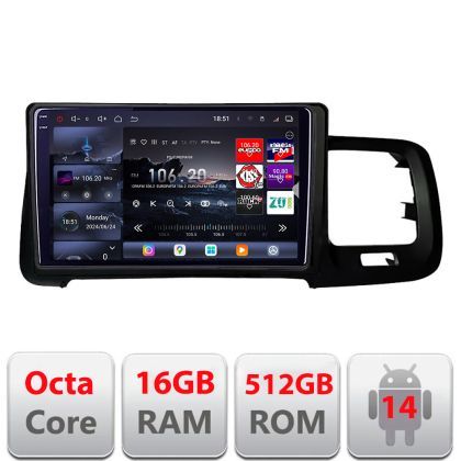 Navigatie Volvo S60 2008-2014 Edotec Kit-s60-08 8 core QLED 2K 16+512 360 Android Waze USB Navigatie Internet Youtube Radio