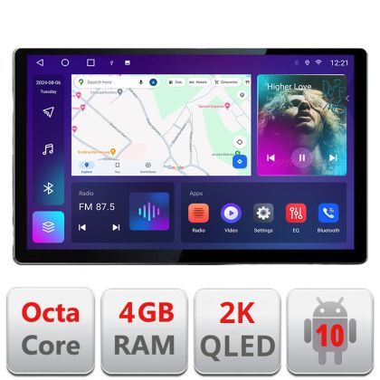 Navigatie dedicata VW Golf 7 N-491 Edonav ecran 13" 2K 4+32 Android Waze USB Navigatie 4G 360 Toslink Youtube Radio KIT-491 si ED