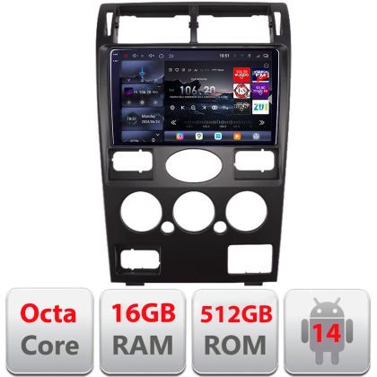 Navigatie Ford Mondeo 2004-2007 Qled 2K Octa Core 16+512 LTE 4G DSP Wifi 5Ghz android auto carplay radio gps internet kit-mondeo2001+EDT-E809-2K