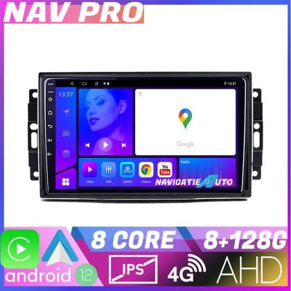Navigatie Chrysler Jeep KIT 202 EDOTEC-LITE Android Ecran 720P Octa Core 8 128 Carplay v1