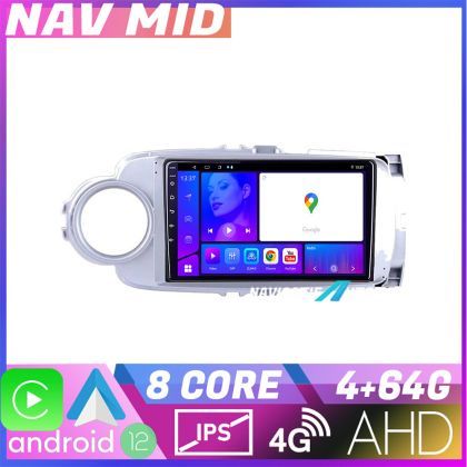 Navigatie Toyota Yaris 2010 2018 KIT YARIS10 EDOTEC-LITE Android Ecran 720P Octa Core 4 64 Carplay