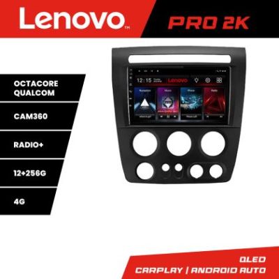 Navigatie Hummer H3 8 core QLED 2K 12+256 360  Android Waze USB Navigatie Internet Youtube Radio Lenovo