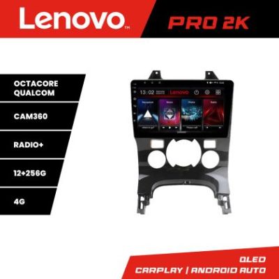 Navigatie Peugeot 3008  Lenovo Kit-323 8 core QLED 2K 12+256 360 Android Waze USB Navigatie Internet Youtube Radio
