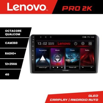 Navigatie Audi A3 8P  Lenovo Kit-049 8 core QLED 2K 12+256 360 Android Waze USB Navigatie Internet Youtube Radio