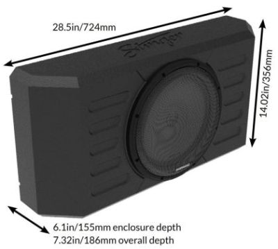 Subwoofer cu difizor 12", dedicat usa spate JEEP WRANGLER JK/JKU AND JL/JLU, 400 W RMS, Phoenix Gold