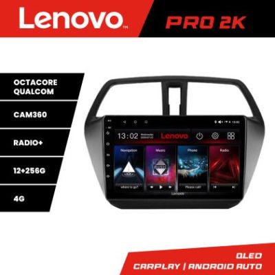 Navigatie Suzuki S-Cross  Lenovo Kit-337 8 core QLED 2K 12+256 360 Android Waze USB Navigatie Internet Youtube Radio