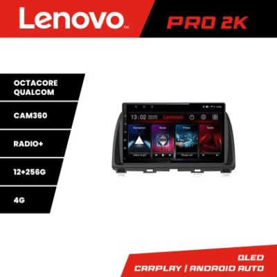 Navigatie Mazda CX-5 2012-2016 Lenovo Kit-212  cu Android Internet Bluetooth Radio GPS WIFI 8 core QLED 2K 12+256 360GB