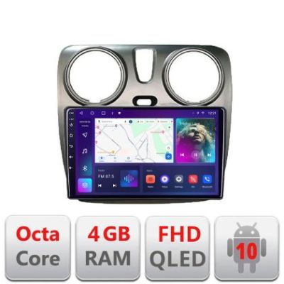 Navigatie Dacia Dokker Android Ecran QLED octa core 4+64 carplay android auto kit-dokker+EDT-E309V3