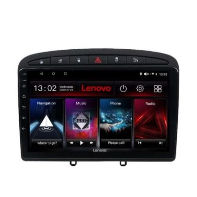 Navigatie Peugeot 308  Lenovo Kit-038 8 core QLED 2K 8+256 360 Android Waze USB Navigatie Internet Youtube Radio