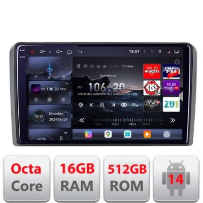 Navigatie Iveco Daily 2007-2014 Edotec Kit-DAILY 8 core QLED 2K 16+512 360 Android Waze USB Navigatie Internet Youtube Radio