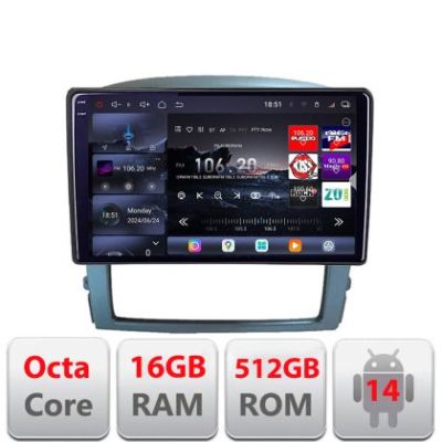 Navigatie Kia Sorento 2006-2009 Android radio gps internet 8 core QLED 2K 16+512 360 Edotec