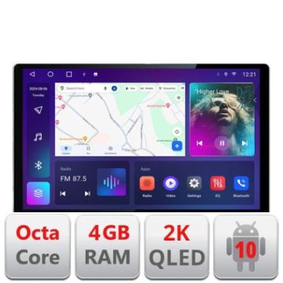 Navigatie dedicata Ford Transit 2019- varianta cu radio cd simplu  Edonav ecran 13" 2K 4+32 Android Waze USB Navigatie 4G 360 Toslink Youtube Radio KIT-transit-2019-a si EDT-E513-PRO