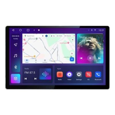Navigatie dedicata Ford Transit 2019- varianta cu radio cd simplu  Edonav ecran 13" 2K 4+32 Android Waze USB Navigatie 4G 360 Toslink Youtube Radio KIT-transit-2019-a si EDT-E513-PRO