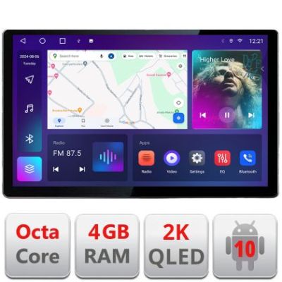 Navigatie dedicata Skoda Fabia 2 2009-2014 Edonav ecran 13" 2K 4+32 Android Waze USB Navigatie 4G 360 Toslink Youtube Radio KI