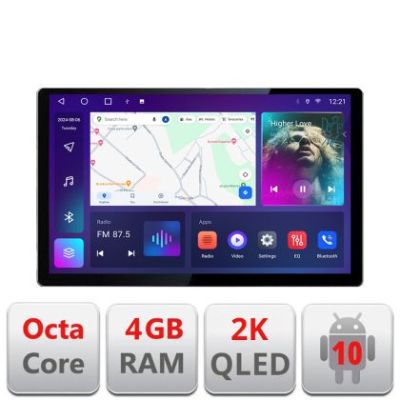 Navigatie dedicata Dacia dupa 2012 N-Dacia Edonav ecran 13" 2K 4+32 Android Waze USB Navigatie 4G 360 Toslink Youtube Radio KI