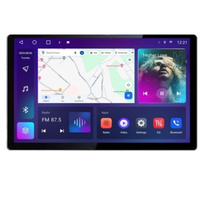 Navigatie dedicata Fiat 500  2007-2015 Edonav ecran 13" 2K 4+32 Android Waze USB Navigatie 4G 360 Toslink Youtube Radio KIT-fi