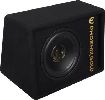 Subwoofer activ Phoenix Gold, difuzor 10", 200W RMS, 800W MAX, kit de cabluri incluse