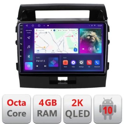Navigatie Toyota LandCruiser 2008-2015 C-381 Android Octa Core Ecran 2K QLED GPS 4G 4+32GB 360 KIT-381+EDT-E410-2K v1