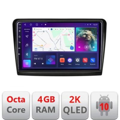 Navigatie Skoda Superb 2 C-SUPERB2 Android Octa Core Ecran 2K QLED GPS 4G 4+32GB 360 KIT-SUPERB2+EDT-E410-2K