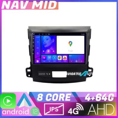 Navigatie Mitsubishi Outlander 2010 KIT 056 EDOTEC-LITE Android Ecran 720P Octa Core 4 64 Carplay v2