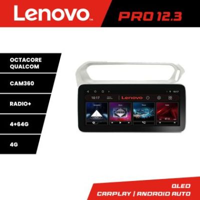Navigatie Peugeot 301 Citroen K-Elisee K-301 Lenovo PRO 4+64 12.3 inch qled android 4G DSP gps internet S v1